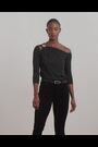 Lauren Ralph Lauren One-Sholder Cut Out Buckle Jersey Top - Image 2 of 9