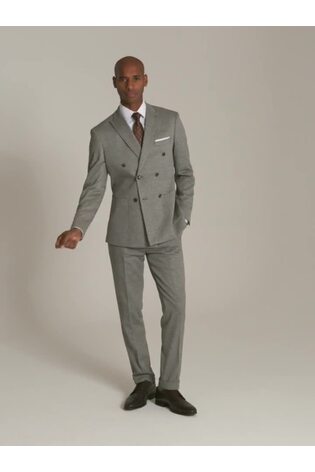 Skopes Brown Double Breasted Cannon Tailored Fit Houndstooth Single Suit Jacket - Image 2 of 6