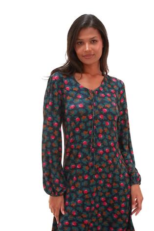 Roman Blue Floral Stretch Swing Dress - Image 1 of 1