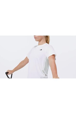 adidas White Workout Essentials Crew Neck T-Shirt - Image 2 of 7
