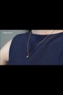 Karen Millen Silver Tone Crystal Dot Pendant Necklace - Image 2 of 6