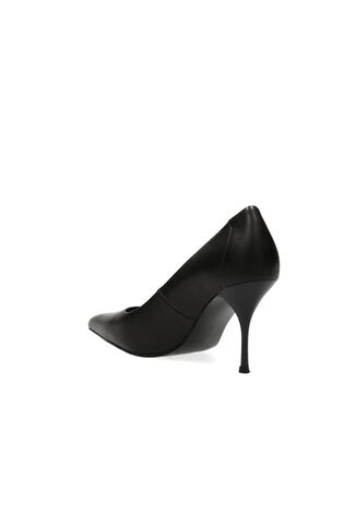 Leather Pointed-Toe Mid-Heel Court Shoes in Black - Image 2 of 6
