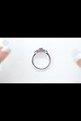 The Diamond Store Red Ruby 7 x 5mm and Diamond 9K White Gold Ring - Image 2 of 4