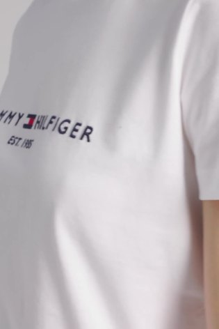 Tommy Hilfiger White Heritage Logo T-Shirt - Image 2 of 5