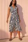 Roman Blue Petite Abstract Midi Shirt Dress - Image 2 of 6