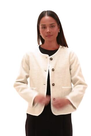 Roman Natural Petite Blanket Stitch Jacket - Image 2 of 8