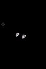 The Diamond Store 9K White Gold Diamond Heart Solitaire Stellato Earrings - Image 2 of 5