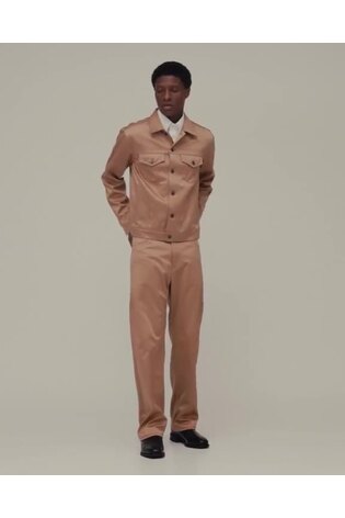 GapStudio Brown Satin 90s Loose Trousers - Image 2 of 6