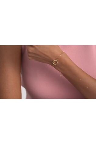 Ted Baker Gold Tone Hela: Crystal Hoop Adjustable Bracelet - Image 2 of 6