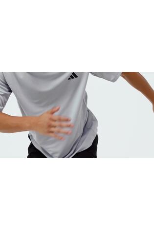 adidas Light Grey Workout Essentials Short Sleeve T-Shirt - Image 2 of 5