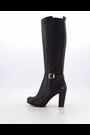 Dune London Black Sareena Elasticated Knee High Boots - Image 2 of 6
