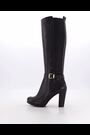 Dune London Black Sareena Elasticated Knee High Boots - Image 2 of 5