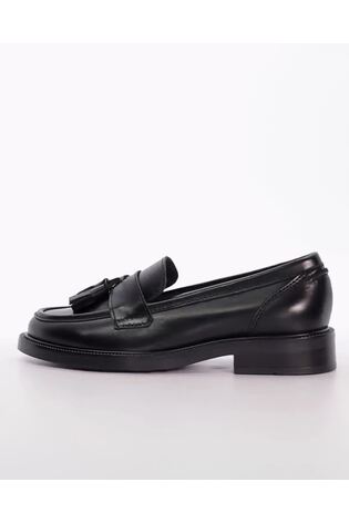 Dune London Garda Tassle Leather Black Loafers - Imagen 2 de 7 Dune London Garda Tassle Leather Black Loafers - Imagen 2 de 7