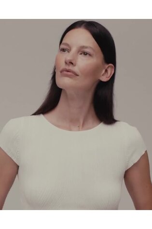 GapStudio White Rib T-Shirt - Image 2 of 6