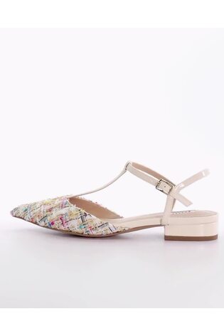 Dune London Cream Harler T-Bar Point Flats - Image 2 of 6
