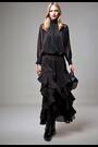 Religion Black Scarlet Ruffle Maxi Skirt In Layers Of Georgette - Image 2 of 6