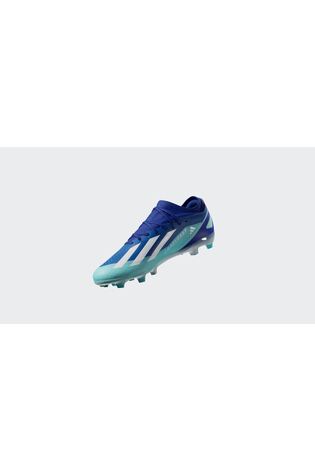 adidas Blue/White Sport Performance Adult X Crazyfast.3 Firm Ground Boots - Image 2 of 9