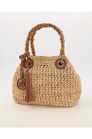 Dune London Natural Delta Bamboo Handle Bag - Image 2 of 5