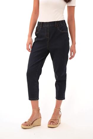 Bleu - Leggings Raccourci Extensible Roman Petite Denim - Image 2 de 4