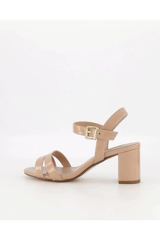 Dune London Natural Nude Wide Fit Merisa Block Heel Sandals - Image 2 of 7