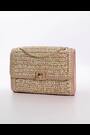 Dune London Gold Delphinium Raffia Turnlock Shoulder Bag - Image 2 of 6