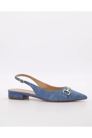 Dune London Blue Hopeful Snaffle Slingback Sandals - Image 2 of 6