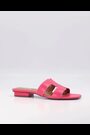 Dune London Coral Pink Loupe Smart Slider Sandals - Image 2 of 6
