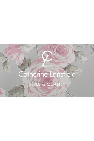 Catherine Lansfield Grey Canterbury Floral Duvet Cover and Pillowcase Set - Image 2 of 2