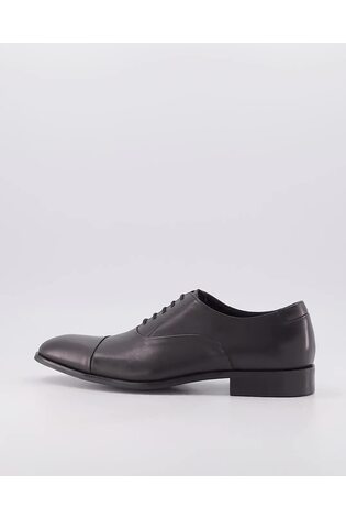Dune London Black Standard Fit Secrecy Oxford Toe Cap Lace-Up Shoes - Image 2 of 6