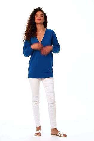 Roman Dark Blue V-Neck Long Sleeve Jumper - Image 2 of 6