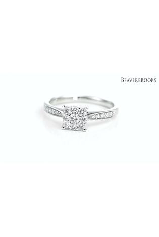 Beaverbrooks 18ct White Gold Diamond Cluster Ring - Image 2 of 8 Beaverbrooks 18ct White Gold Diamond Cluster Ring - Image 2 of 8