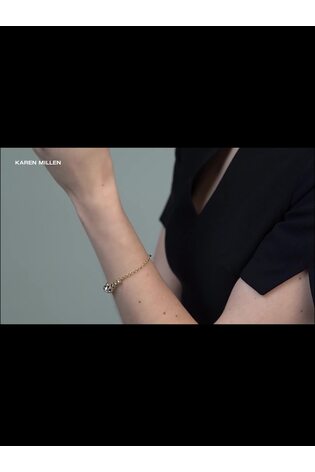Karen Millen Gold Tone Crystal Flow Bracelet - Image 2 of 6 Karen Millen Gold Tone Crystal Flow Bracelet - Image 2 of 6