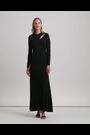 Lauren Ralph Lauren Chain Trim Jersey Long Sleeve Black Gown - Image 2 of 5