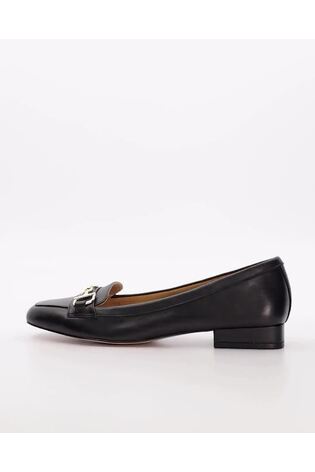 Dune London Black Graice Low Block Square Toe Loafers
