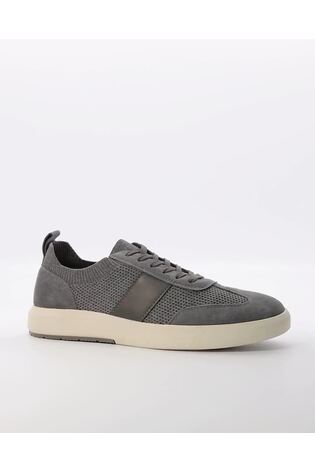 Dune London Grey Trailing Knitted Runner Trainers - Image 2 of 5
