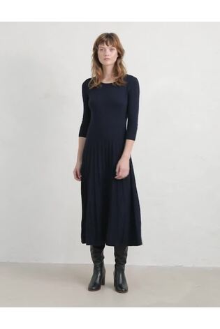 Seasalt Cornwall Blue Folk Song Knitted Midi Dress - Image 2 of 9