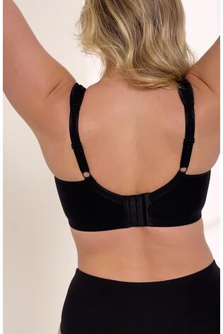 Miss Mary of Sweden Black Cotton Divide Non-Wired Bra - Image 2 of 4