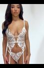 Ann Summers Ivory White Angelic Floral Embroidery Non Padded Basque - Image 2 of 5