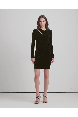 Ralph lauren black velvet dress discount
