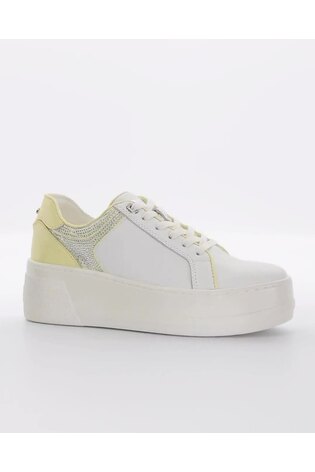 Dune London Grey Elusive Flatform Lace-Up Spor Trainers - Image 2 of 6