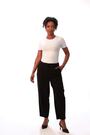 Roman Black Petite Ankle Grazer Smart Stretch Trousers - Image 2 of 6