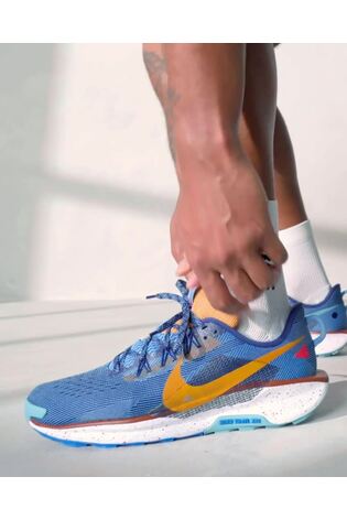 Синий - Nike ReactX Pegasus Trail 5 Running Trainers - Image 2 of 5 Синий - Nike ReactX Pegasus Trail 5 Running Trainers - Image 2 of 5