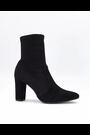Dune London Black Optical Stretch Sock Ankle Boots - Image 2 of 6