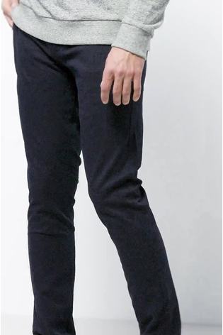 Navy Blue Skinny Fit Stretch Chino Trousers - Image 2 of 5