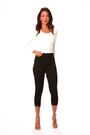 Roman Black Cropped Stretch Denim Leggings - Image 2 of 6