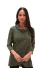 Roman Green Petite Petite Brushed Knit Wrap Blouse - Image 2 of 6