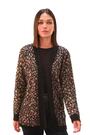 Roman Black Mosaic Print Fluffy Longline Cardigan - Image 2 of 6