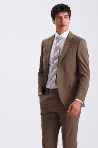 DKNY Dark Camel Slim Performance Suit Jacket - Image 2 of 8