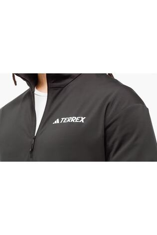 ブラック - adidas Terrex マルチ CLIMAWARM ハーフジップ テックフリース ジャケット - 画像 2 / 7