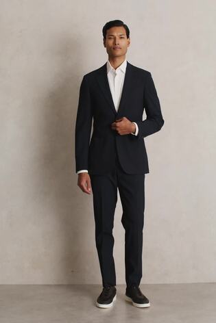 Темно-синий - Reiss Found Single-Breasted Stretch Suit Blazer Slim-Fit - Image 2 of 9 Темно-синий - Reiss Found Single-Breasted Stretch Suit Blazer Slim-Fit - Image 2 of 9